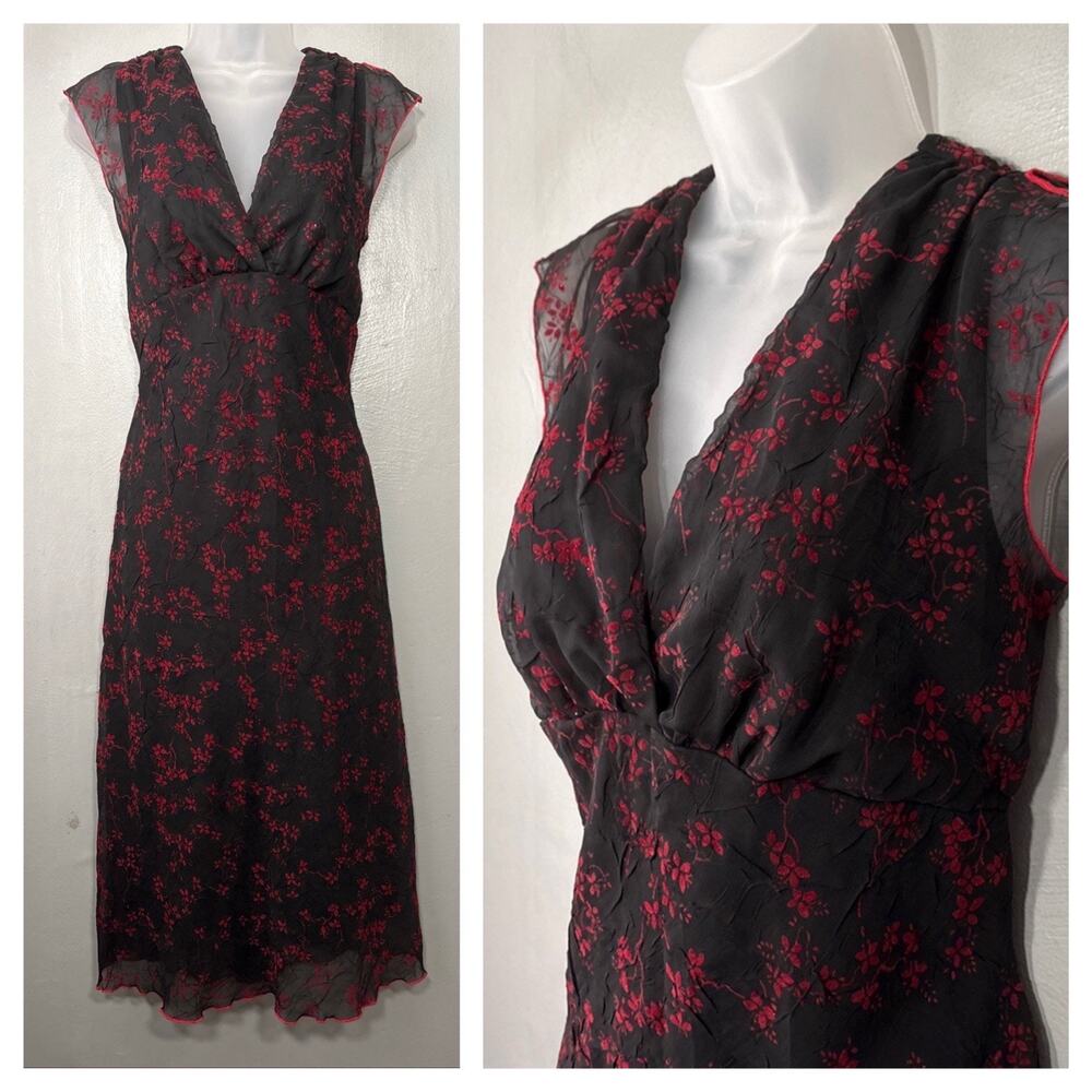 Speechless Y2K Dress Size 13 Black Red Glitter Babydoll Whimsigoth Dark Coquette